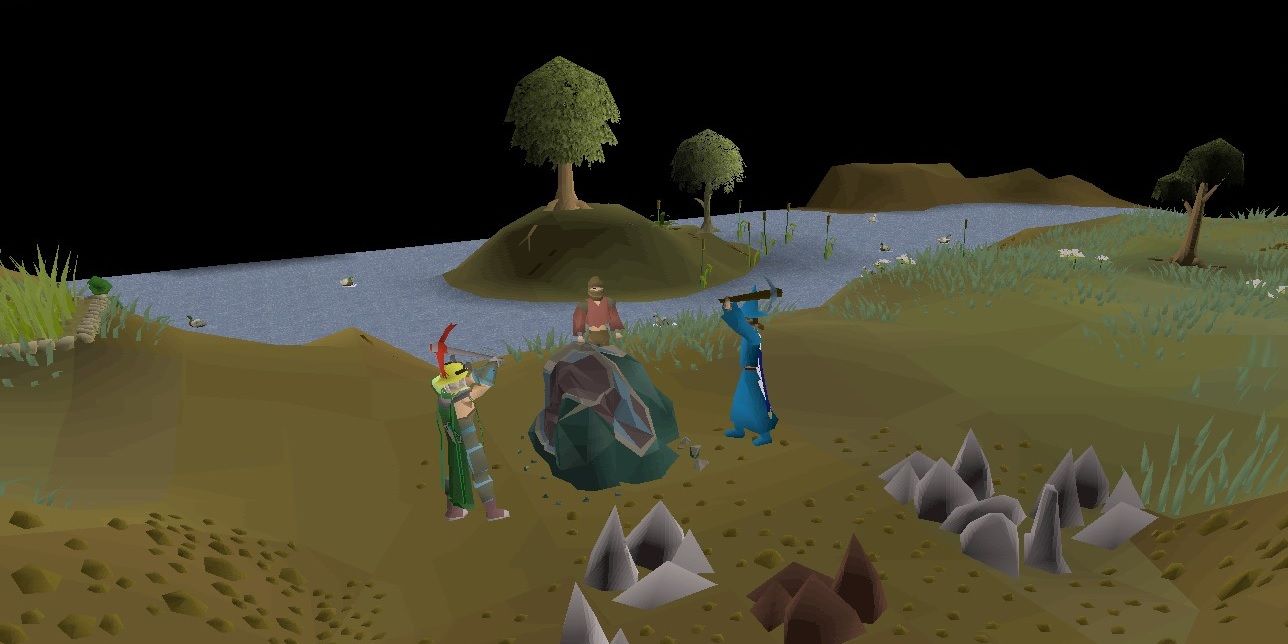 Players mine a shooting star south of Varrock in Old School RuneScape.