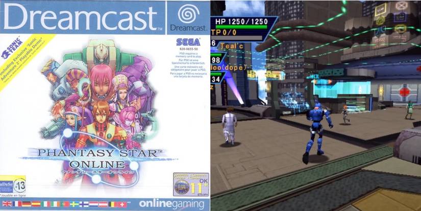 Phantasy Star Online DC Cover art and screenshot
