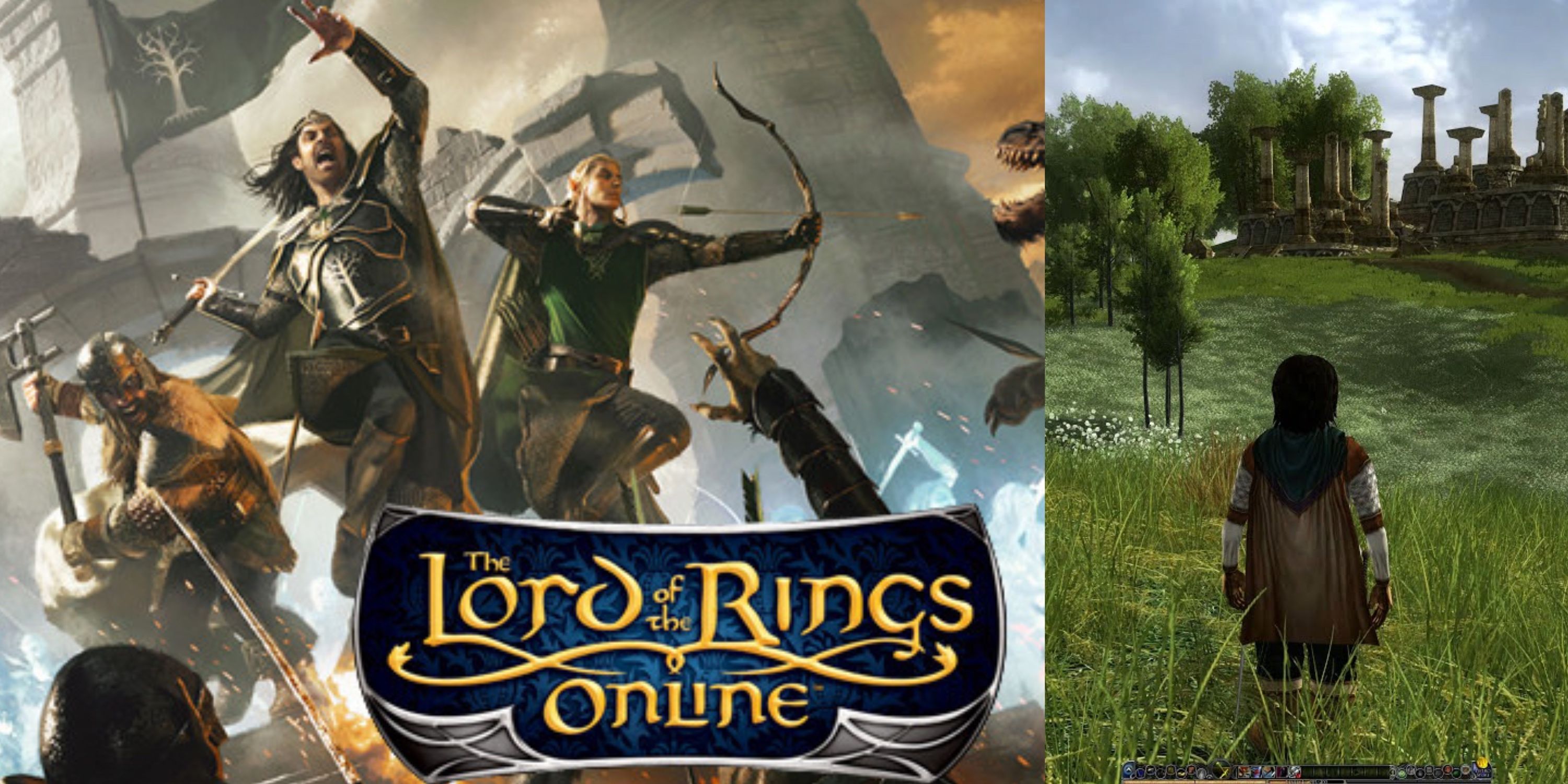 Cover Image and screenshot of LOTR Online