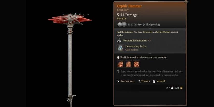 Orphic Hammer in BG3