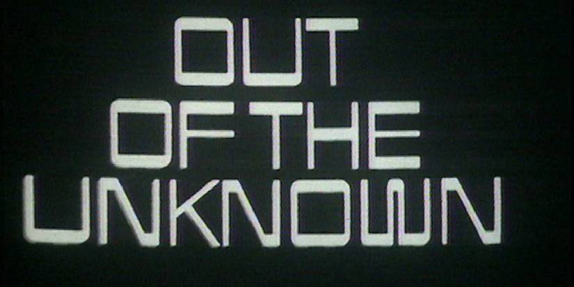 The logo for the British anthology series Out of the Unknown.