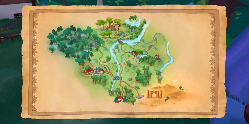 paleo pines dandelions map location 