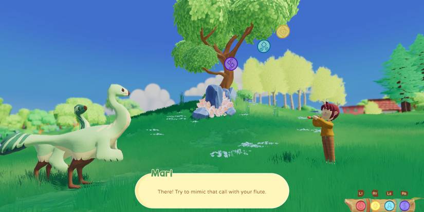 paleo pines flute dinosaur taming mini game