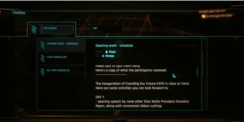 Cyberpunk 2077: Phantom Liberty, Email Between Biggs And Wedge