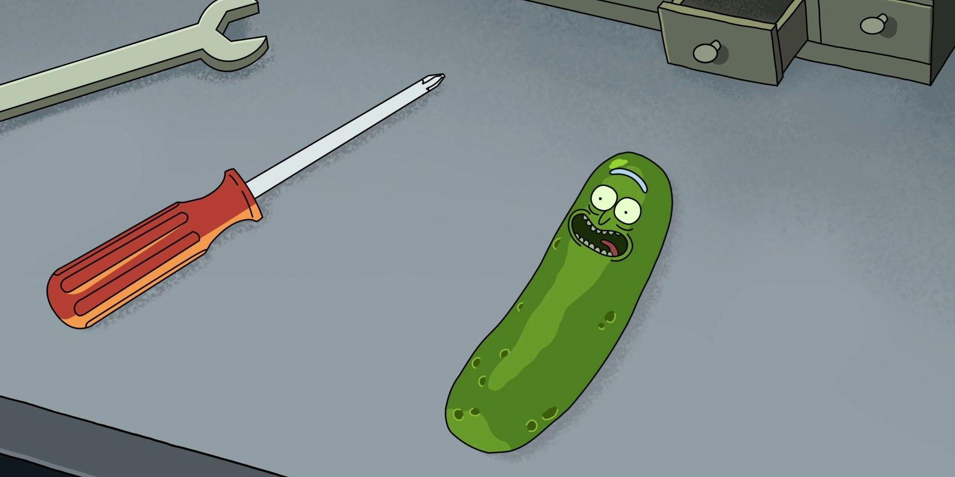 pickle-rick-on-workbench
