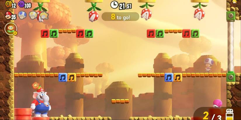 arriving at the piranha plant stage in pipe rock arena