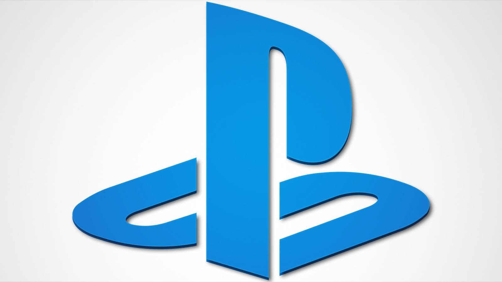 PlayStation logo submark with drop shadow on light gray background