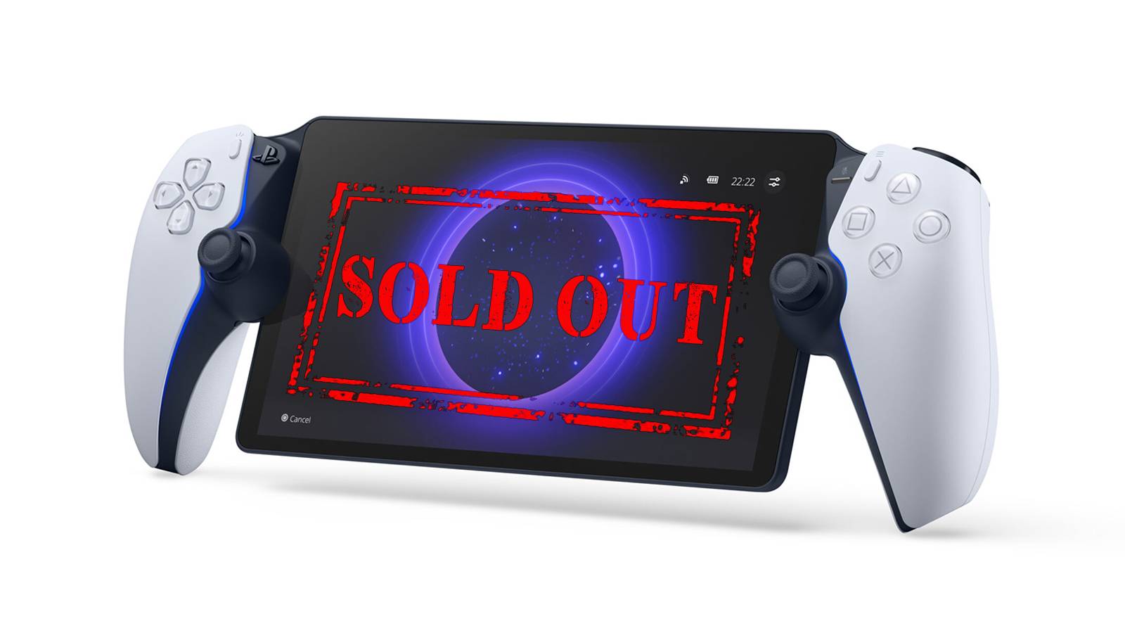 PlayStation Portal displaying red sold out stamp