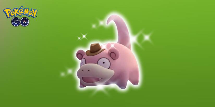 Pokemon GO Shiny Slowpoke wearing a Hat