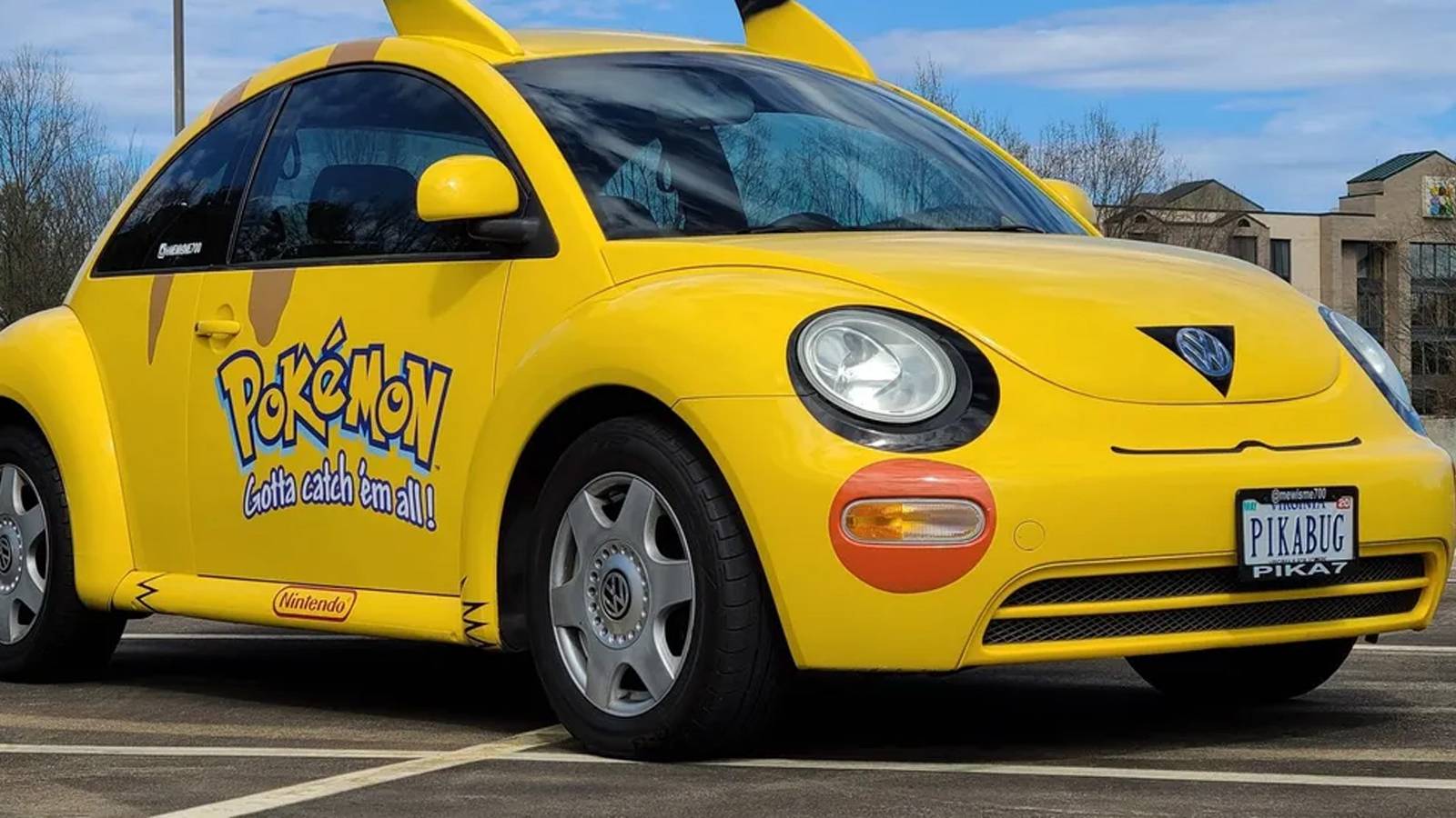 An image of the promotional yellow PikaBug from the Pokemon franchise.