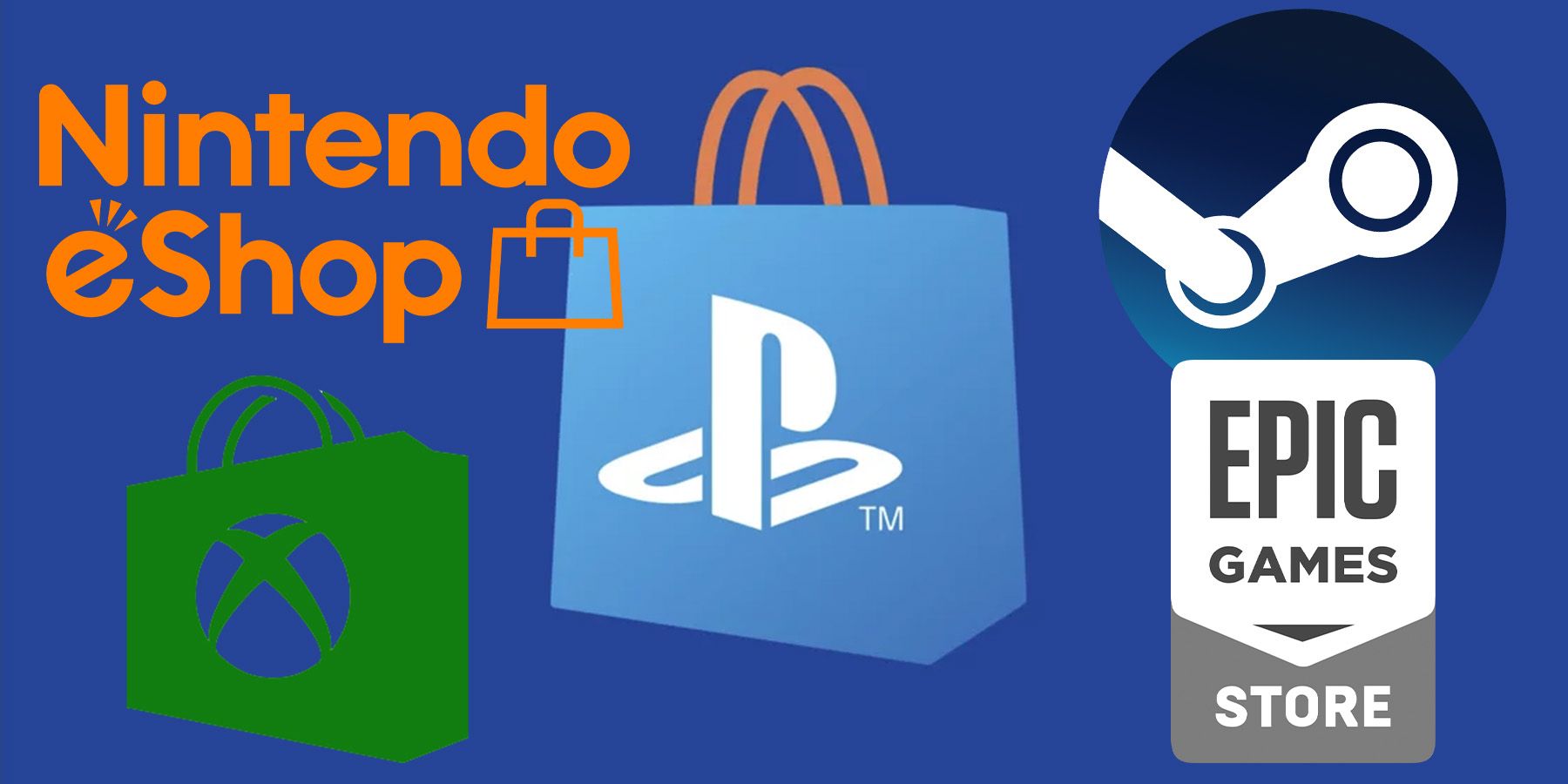 Popular digital game store logos