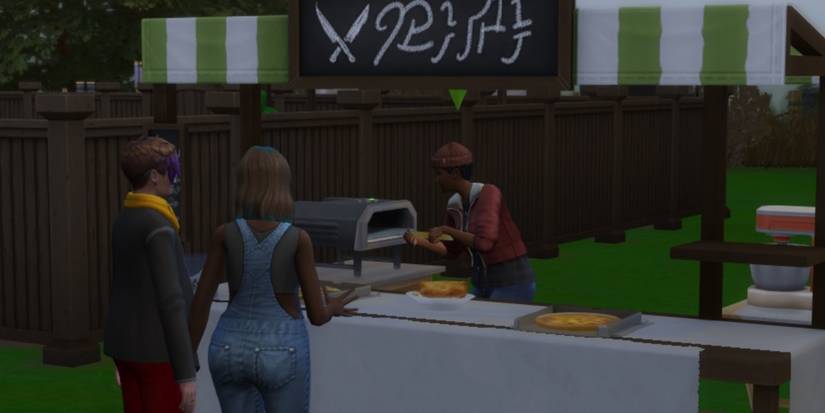 using portable pizza oven to restock food stand