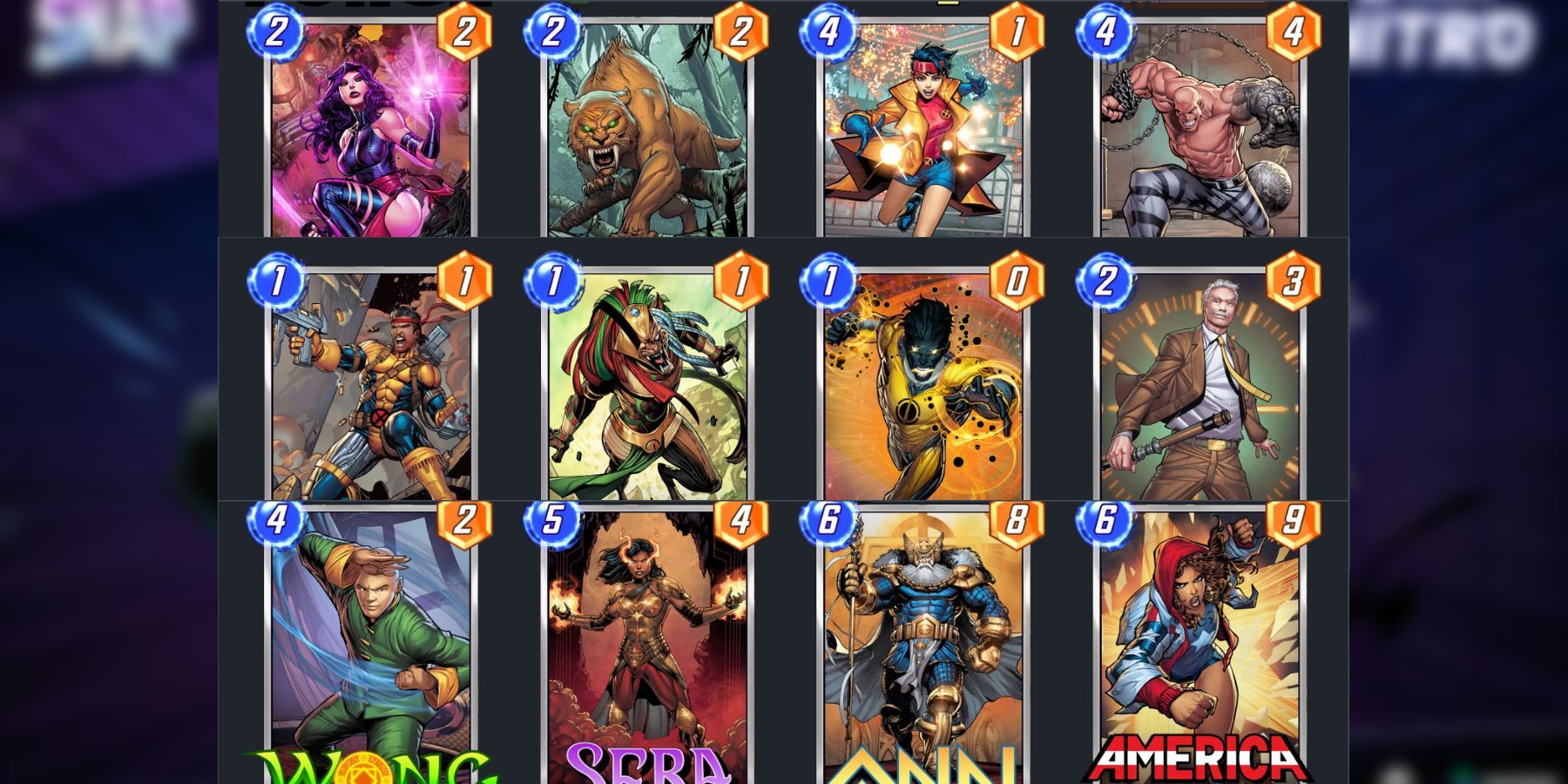 image showing the best psylocke deck in marvel snap. 