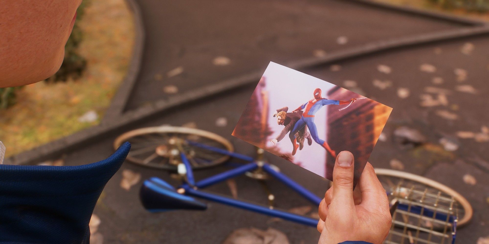 Young Peter holding a photo