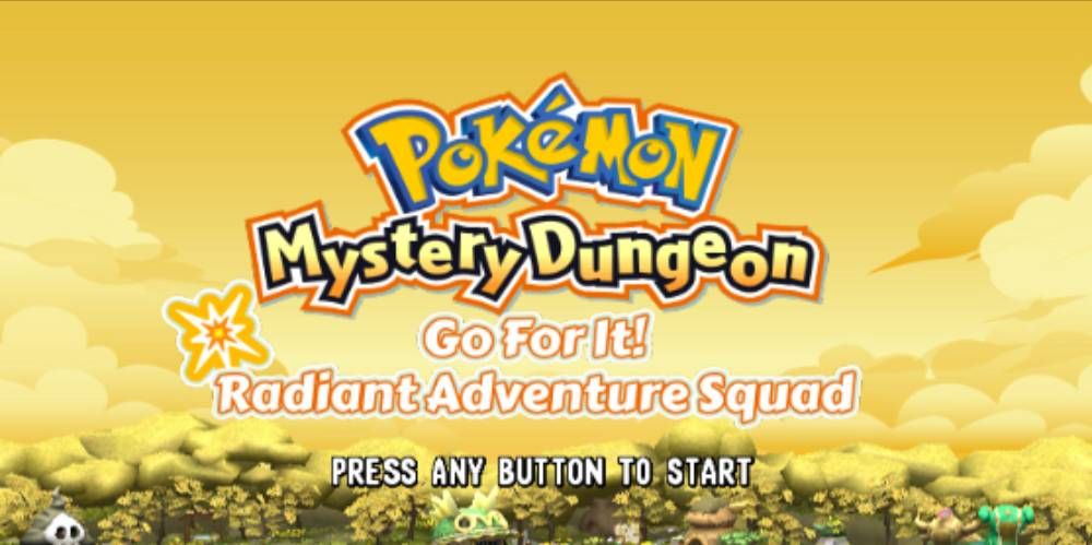 Pokemon Mystery Dungeon Radiant Adventure Squad Main Screen