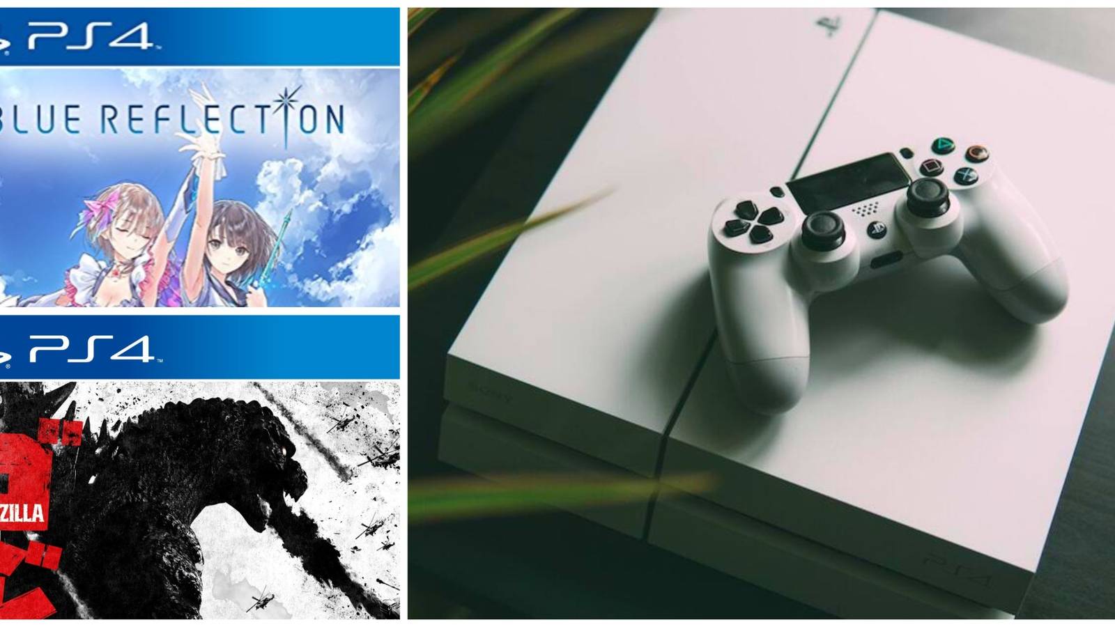 Rare PS4 Games Header (Blue Reflection and Godzilla)