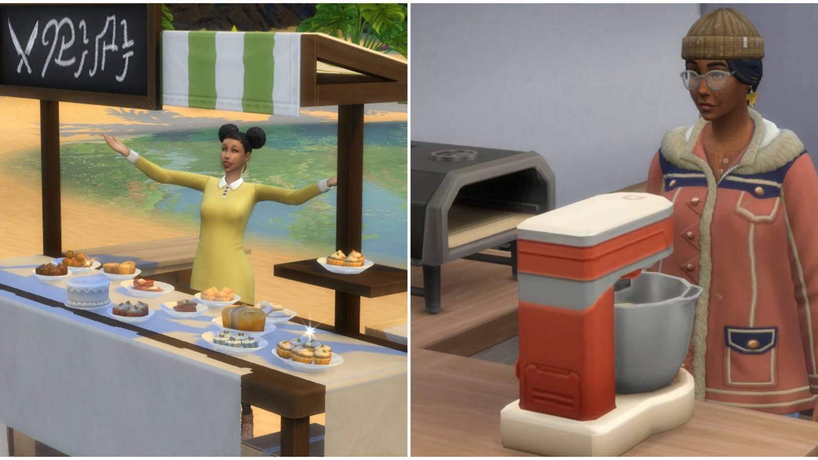 the sims 4 restocked food stand and stand mixer