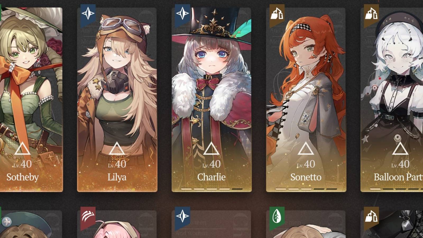 Reverse 1999 6* Characters as used in Reverse 1999 Reroll Guide