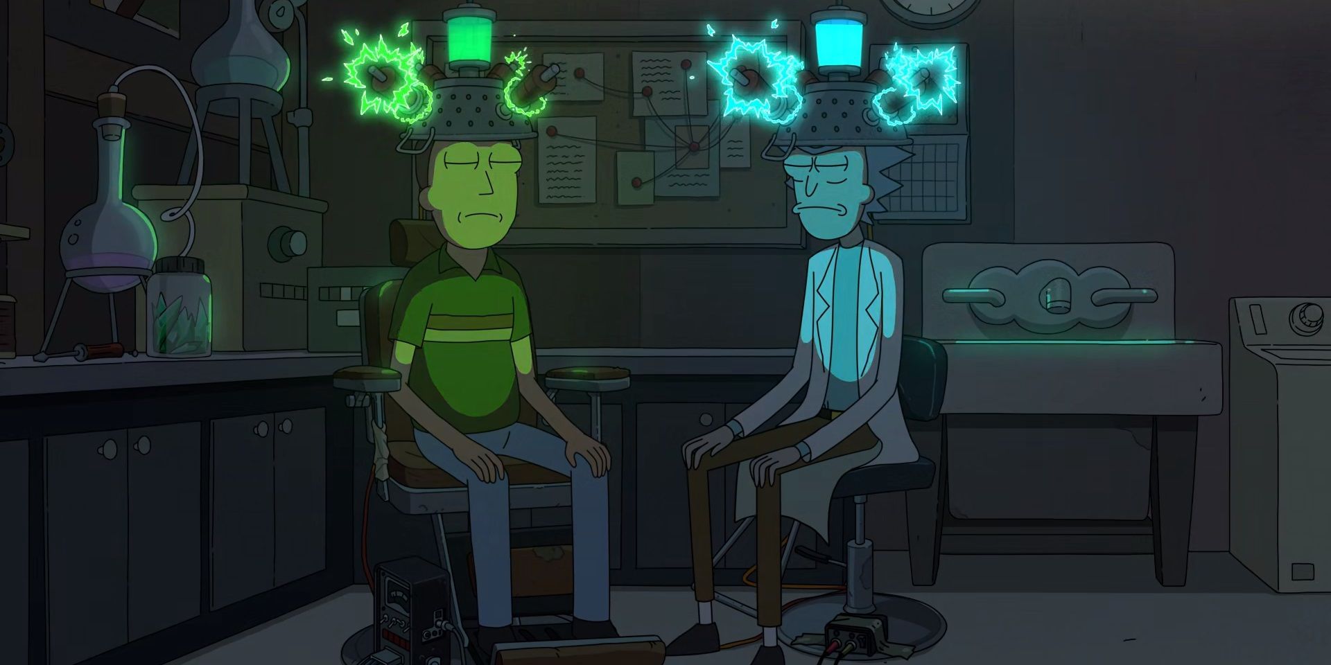 Rick and Jerry switch minds in Rick and Morty
