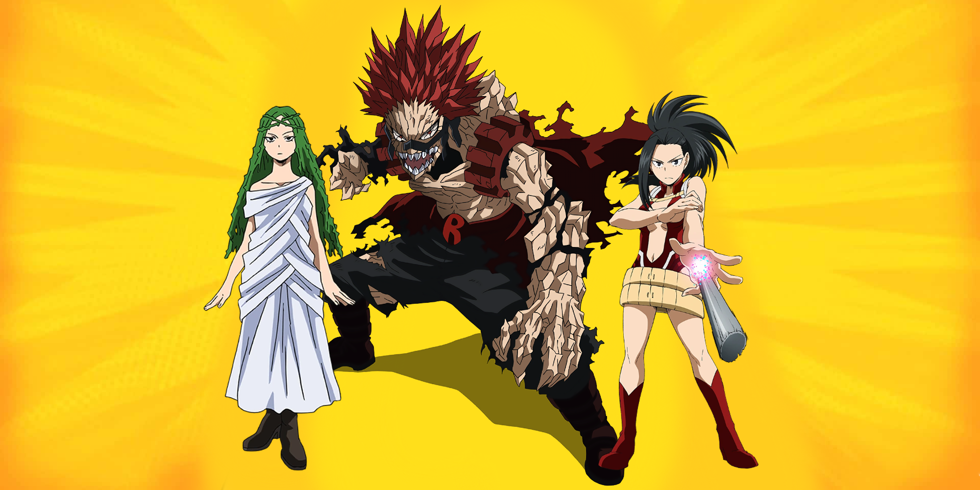 Shiozaki, Kirishima, and Yaoyorozu