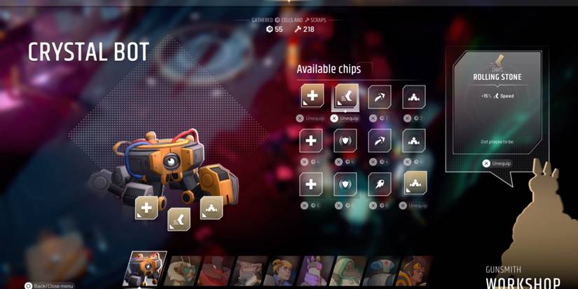 Rolling Stone chip upgrade in Endless Dungeon