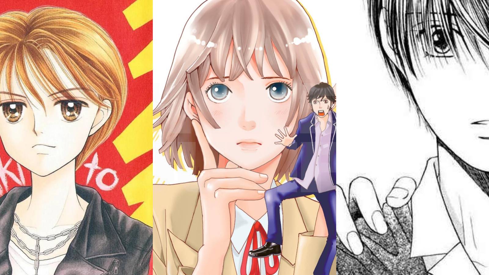 Romance Manga: Kodocha (left), Boys Over Flowers (middle), and Kare Kano (right)