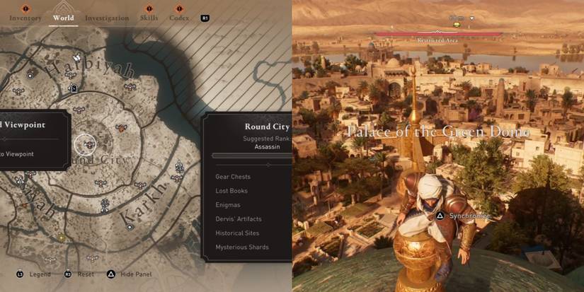 round city palace of the green dome viewpoint assassin creed mirage