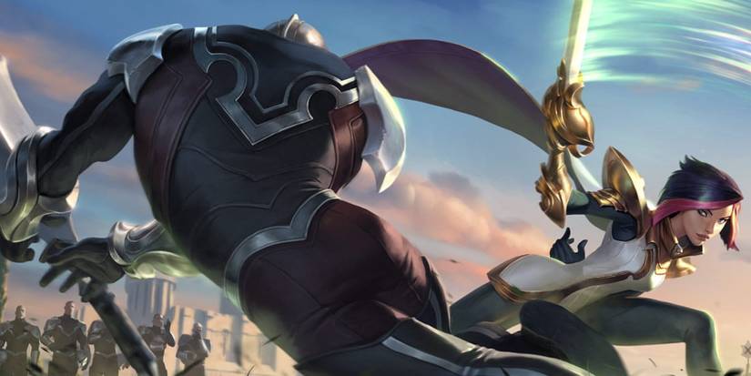 An image of the character in a fight with an enemy in Legends of Runeterra