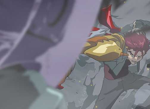 s cry ed anime with main character charging at enemy.