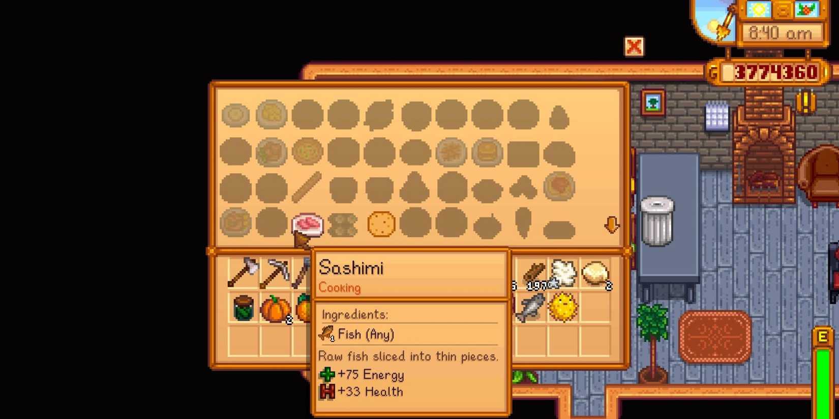 sashimi stardew valley