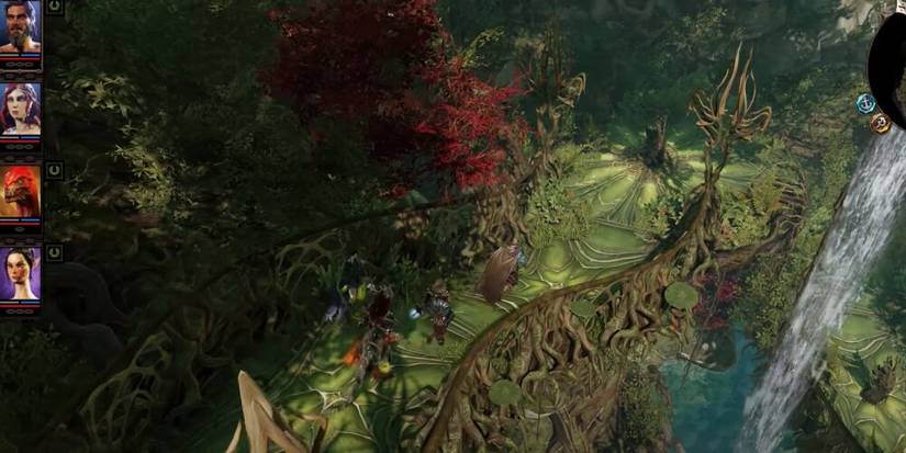 Party Moving Through Green Fantasy Area