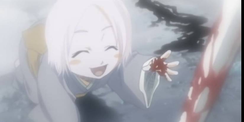 Yachiru Touching Kenpachi's Sword