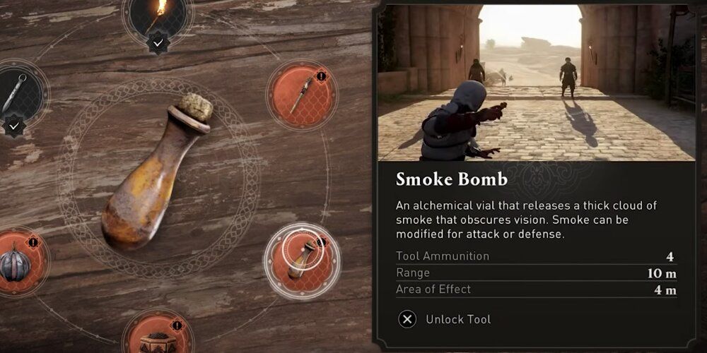 Smoke Bomb Description In Assassin's Creed Mirage