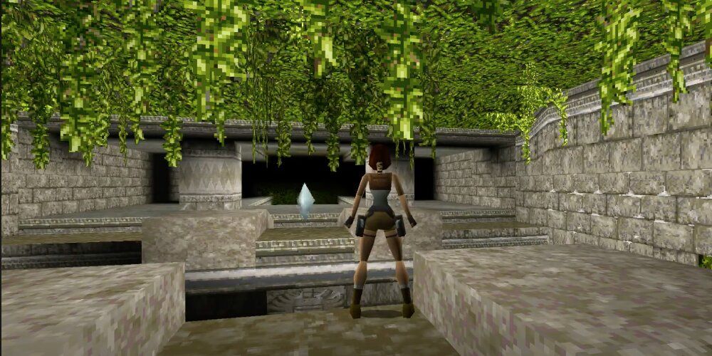 Lara Near A Save Crystal