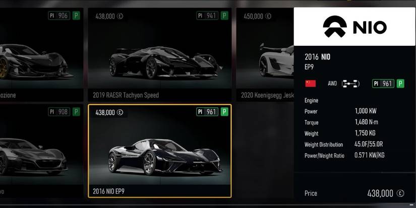 2016 Nio EP9