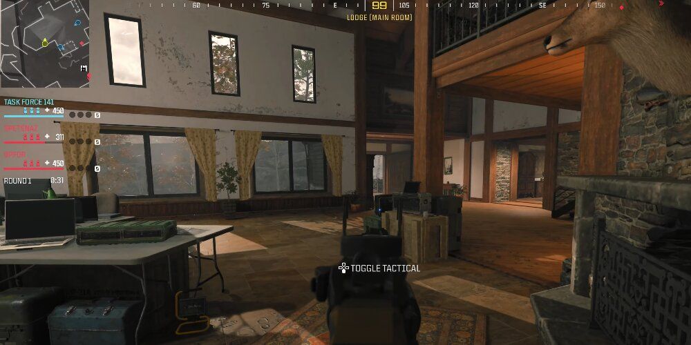 Player Aiming A Gun In Estate