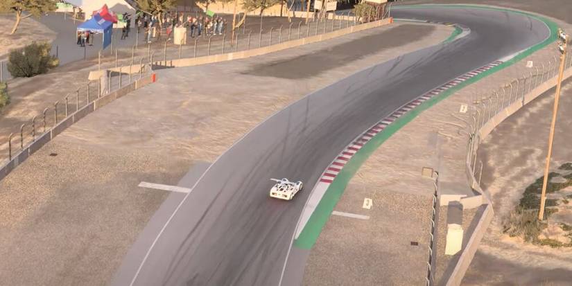 White Car Reaching A Big Bend Forza Motorsport (2023)