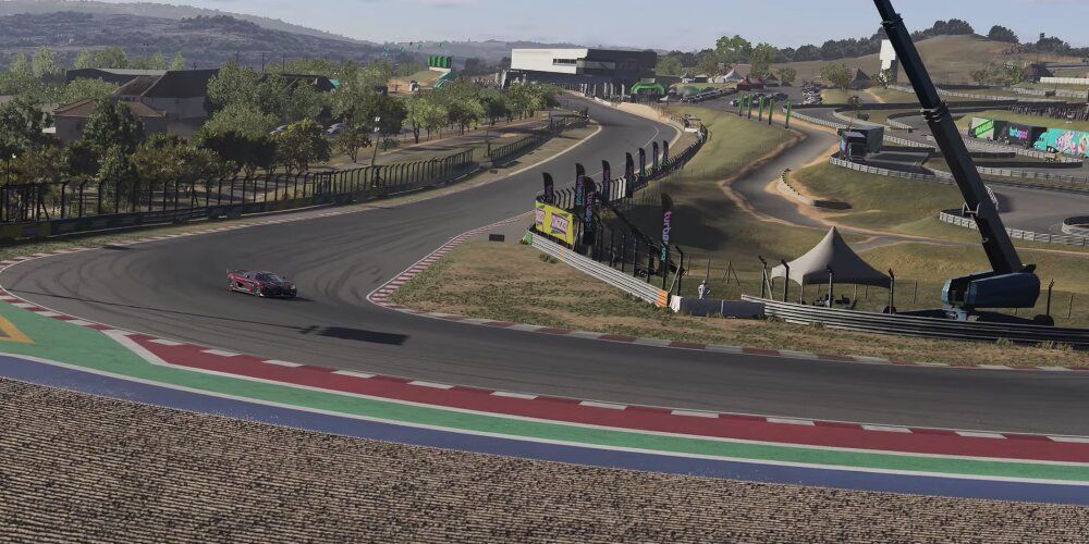 Racer Driving Through Kyalami Grand Prix Track in Forza Motorsport (2023)