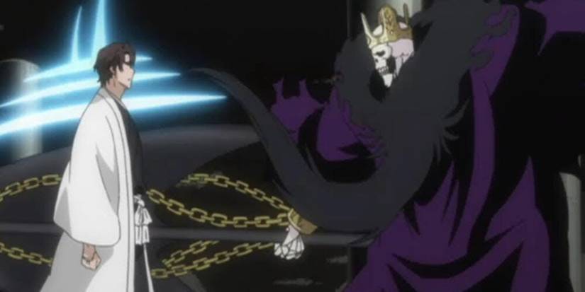 Aizen Facing Down Barragan 