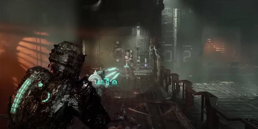 Pulse Rifle Firing At A Necromorph 