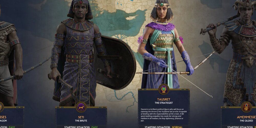 Leaders Selection Screen In Total War Pharaoh