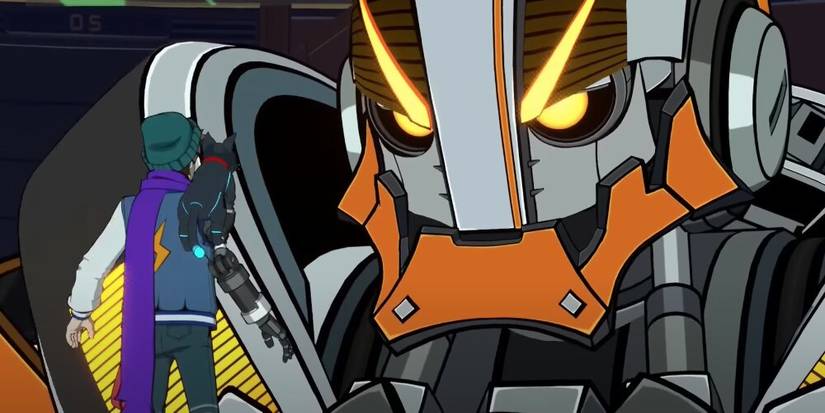 Chi Face To Face With Giant Mechanical Robot