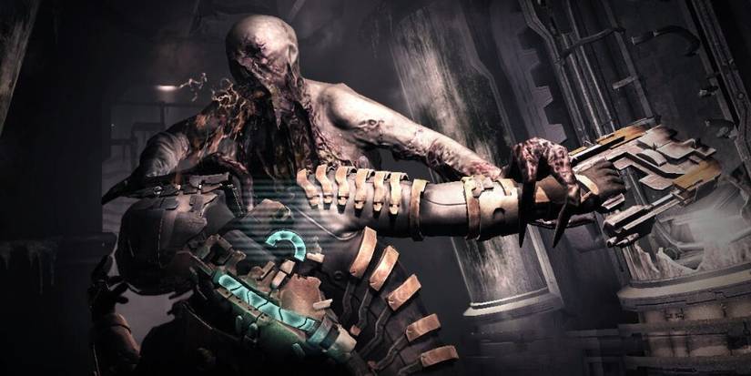 Isaac Clarke Being Grabbed By A Necromorph