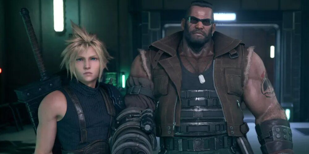 Cloud And Barret in Final Fantasy 7 Remake