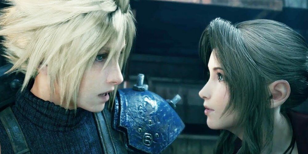 Cloud And Aerith in Final Fantasy 7 Remake