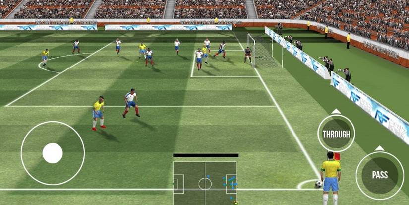 Player Taking A Corner With Other Players In The Box