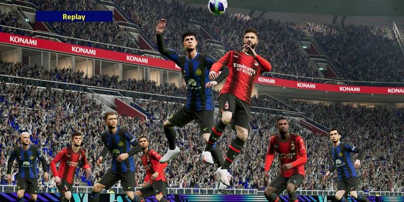Players Jumping Up To Header A Ball