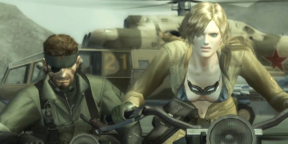 Snake And Eva On A Bike