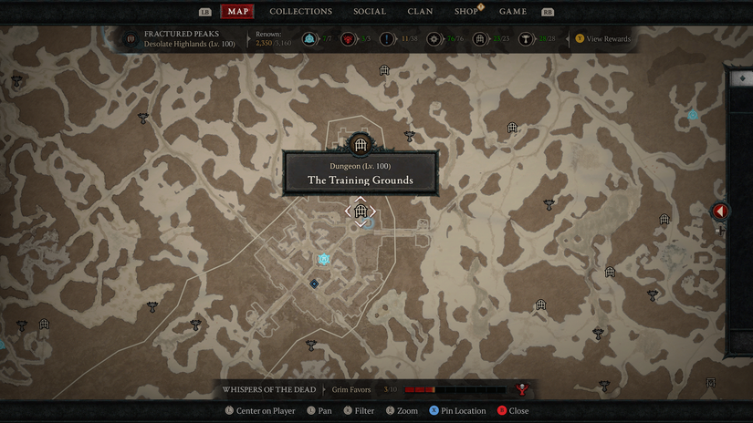 Diablo 4 - Training Dummy Location