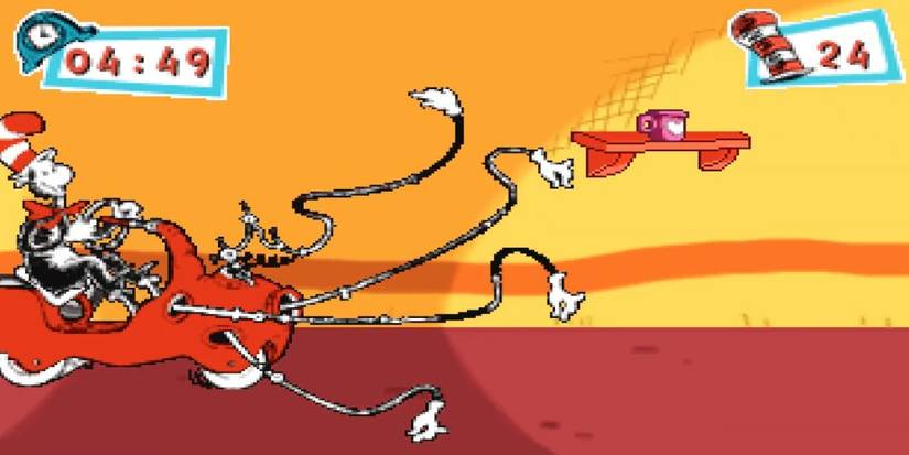 Cat In A Litter Picking Machine